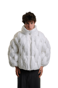 Pentagon Puffer - White