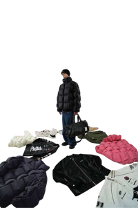 Diagram Puffer - Black