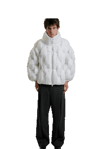 Pentagon Puffer - White