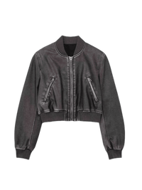 EuroEdge Faux-Leather Bomber - Octagon