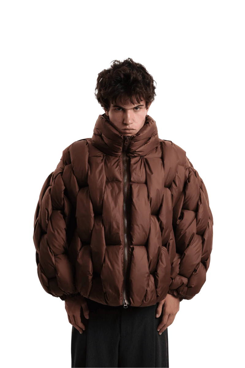Pentagon Puffer - Brown