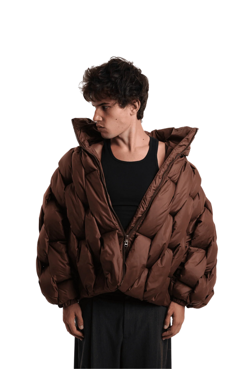 Pentagon Puffer - Brown
