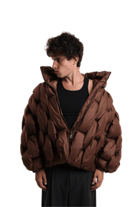 Pentagon Puffer - Brown