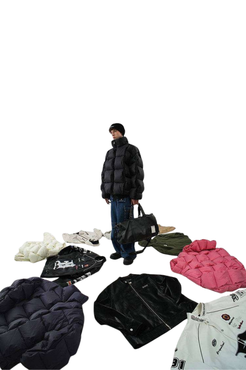 Diagram Puffer - Black