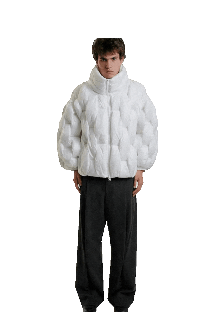 Pentagon Puffer - White