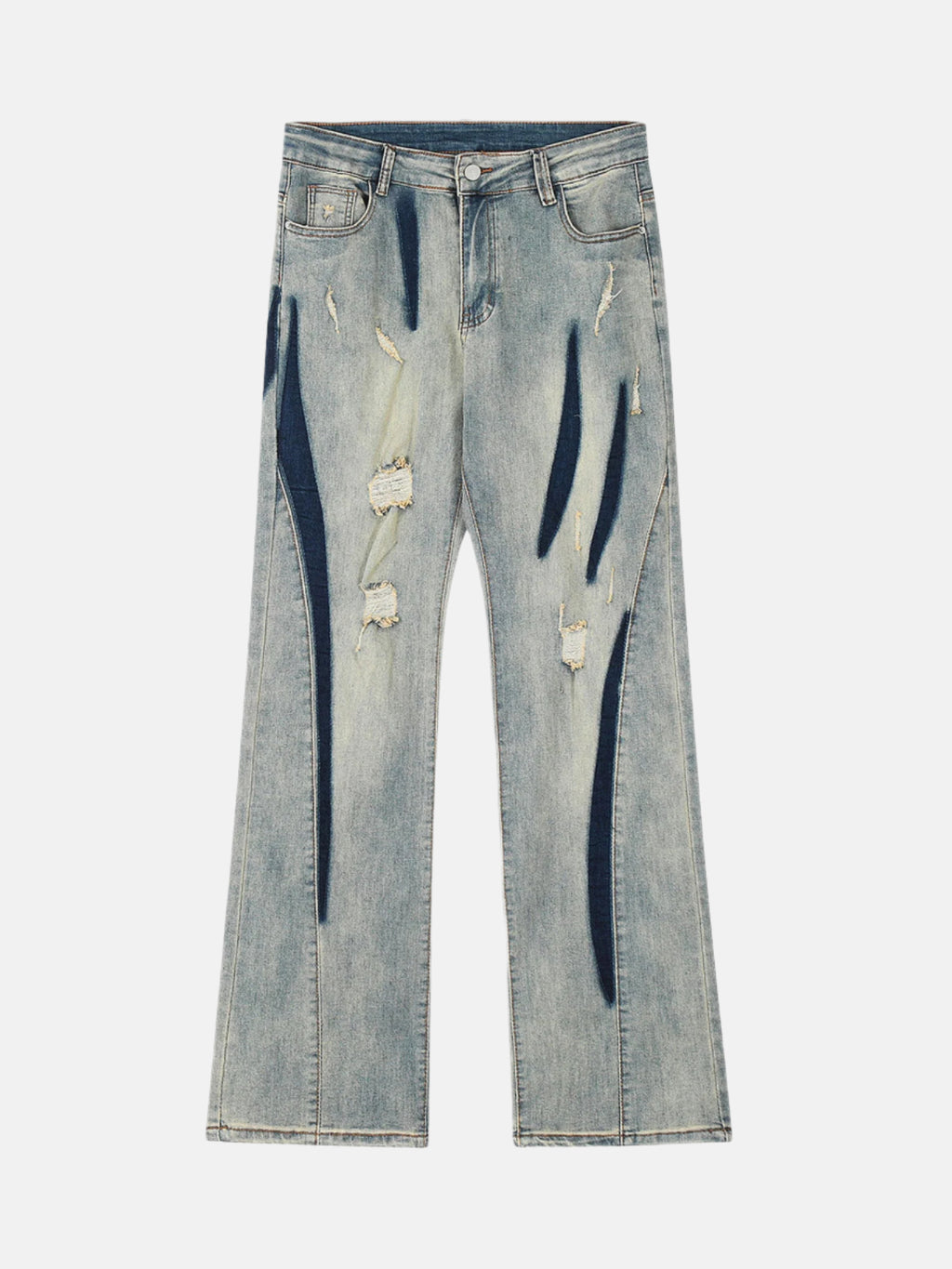 vintage washed split - Premium Denim Jeans, Casual Streetwear Style, High-Quality Fabric