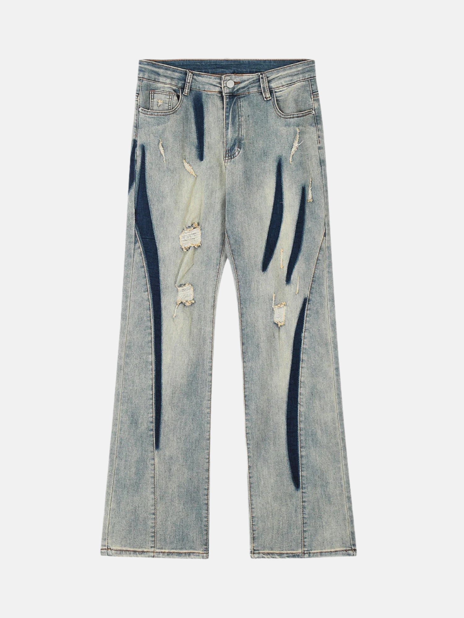 vintage washed split - Premium Denim Jeans, Casual Streetwear Style, High-Quality Fabric