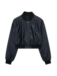 EuroEdge Faux-Leather Bomber - Octagon