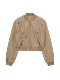 EuroEdge Faux-Leather Bomber - Octagon
